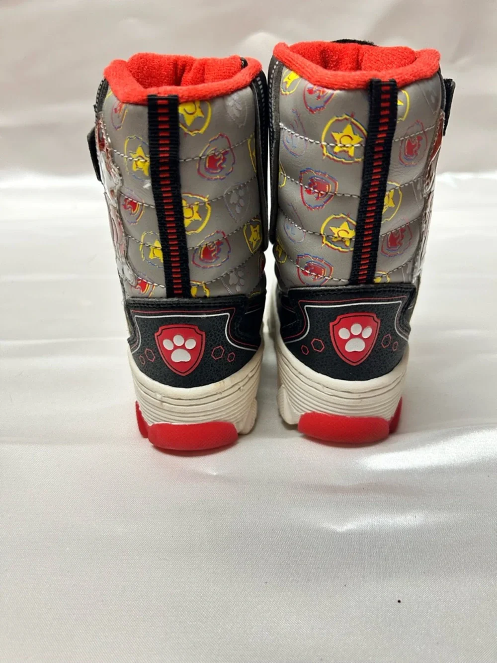 Paw Patrol Black and Red Kids Light Up Snow Boots | Toddler Size 7